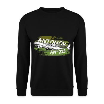 Antonov AN-225 avion fret aérien stratégique - Sweat-shirt Unisexe - noir - Devant - Alina (178cm) & Michal (187cm)