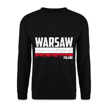 Varsovie Pologne - Sweat-shirt Unisexe - noir - Devant - Alina (178cm) & Michal (187cm)