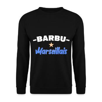 Barbu marseillais - Sweat-shirt Unisexe - noir - Devant - Alina (178cm) & Michal (187cm)