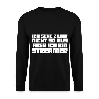 Gaming Zocken Zocker Gamer Streaming Streamer - Unisex Pullover - Schwarz - Vorne - Alina (178cm) & Michal (187cm)