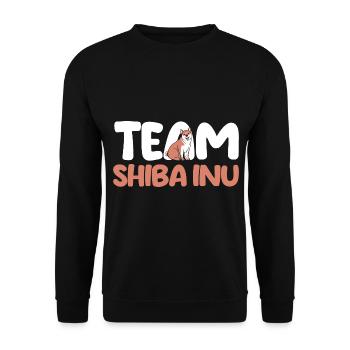 Chien Shiba Inu - Sweat-shirt Unisexe - noir - Devant - Alina (178cm) & Michal (187cm)