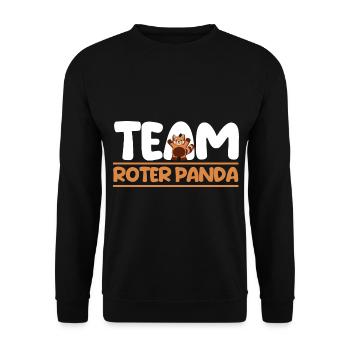 Roter Panda - Unisex Pullover - Schwarz - Vorne - Alina (178cm) & Michal (187cm)