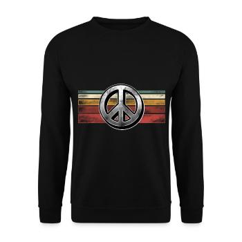 Peace - Unisex Pullover - Schwarz - Vorne - Alina (178cm) & Michal (187cm)