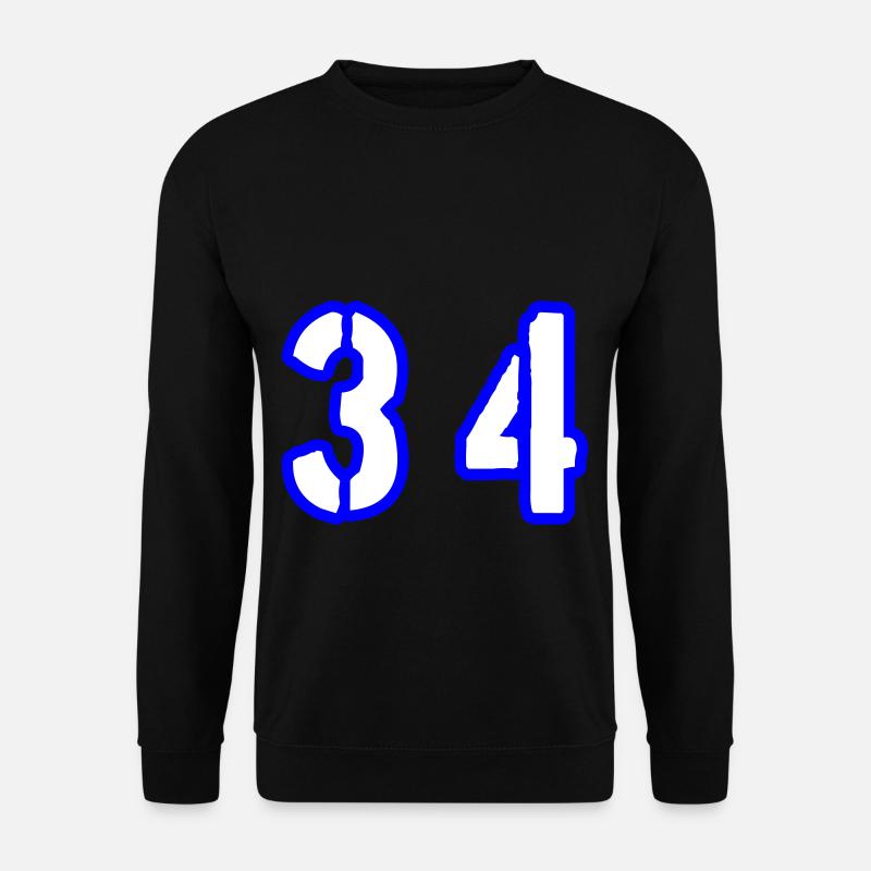 34 Zahl Symbol - Unisex Pullover - Schwarz