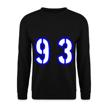 93 Zahl Symbol - Unisex Pullover - Schwarz - Vorne - Alina (178cm) & Michal (187cm)