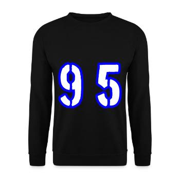 Symbole du chiffre 95 - Sweat-shirt Unisexe - noir - Devant - Alina (178cm) & Michal (187cm)
