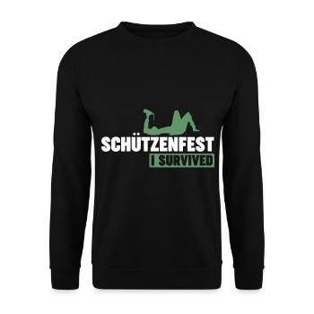 Schützenverein Schützenfest - Unisex Pullover - Schwarz - Vorne - Alina (178cm) & Michal (187cm)