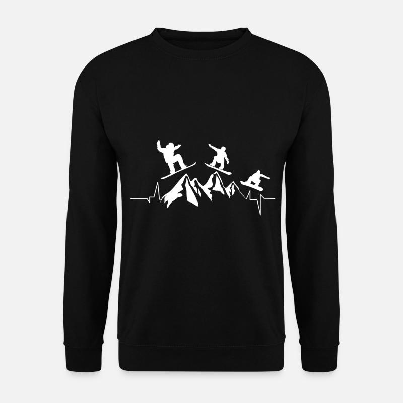 Heart palpitations - Mountain - Snowboard - Unisex Sweatshirt - black