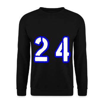 24 Number Symbol - Unisex Sweatshirt - black - Front - Alina (178cm) & Michal (187cm)