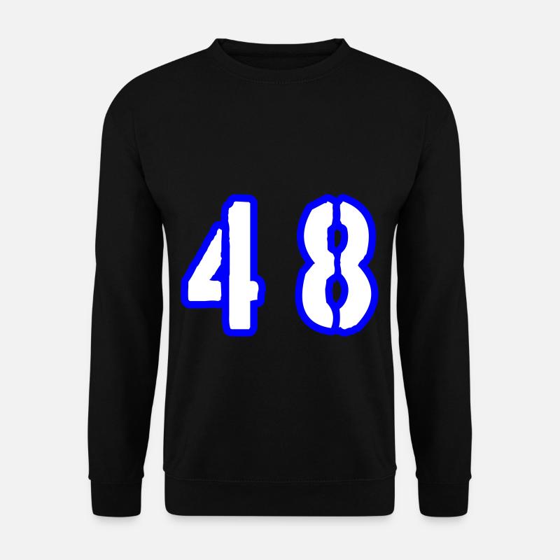 48 Zahl Symbol - Unisex Pullover - Schwarz