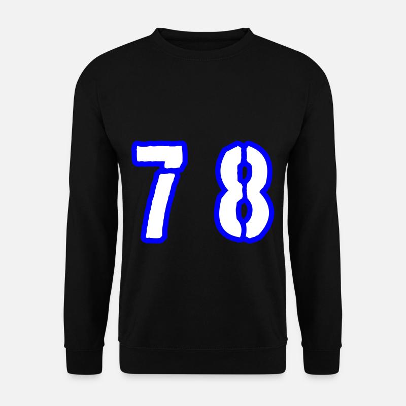 78 Zahl Symbol - Unisex Pullover - Schwarz