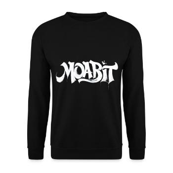 Moabit Graffiti Design - Urban Street Art Style - Unisex Sweatshirt - black - Front - Alina (178cm) & Michal (187cm)