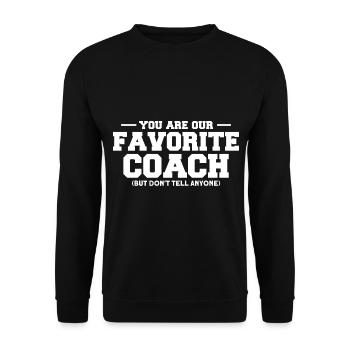 Sports Player Sports Coach Coaches Gift - Unisex Sweatshirt - black - Front - Alina (178cm) & Michal (187cm)