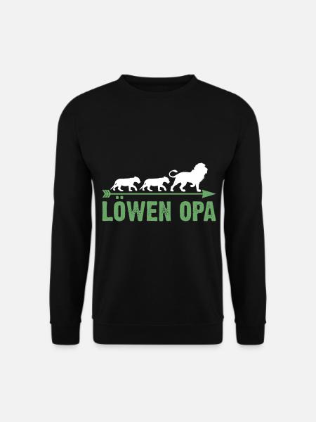 Großvater Löwen Opa - Unisex Pullover - Schwarz