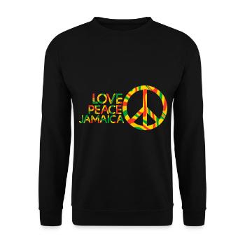 Paix Amour Jamaïque - Sweat-shirt Unisexe - noir - Devant - Alina (178cm) & Michal (187cm)