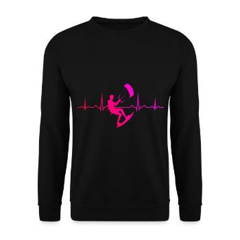 Kitesurf Kite Kitesurfing Kitesurfing Men - Unisex Sweatshirt - black - Front - Alina (178cm) & Michal (187cm)