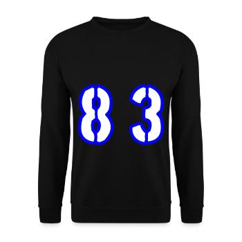 83 Symbole numérique - Sweat-shirt Unisexe - noir - Devant - Alina (178cm) & Michal (187cm)