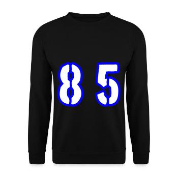 85 Number Symbol - Unisex Sweatshirt - black - Front - Alina (178cm) & Michal (187cm)