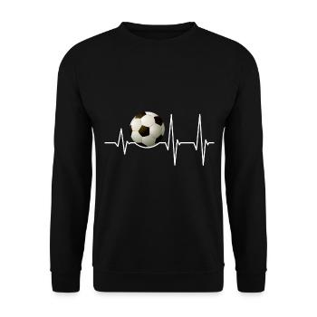 Cadeau de footballeur et amateur de rythme cardiaque - Sweat-shirt Unisexe - noir - Devant - Alina (178cm) & Michal (187cm)
