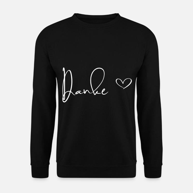 Danke - Dankeschön Typographie Schrift - Unisex Pullover - Schwarz
