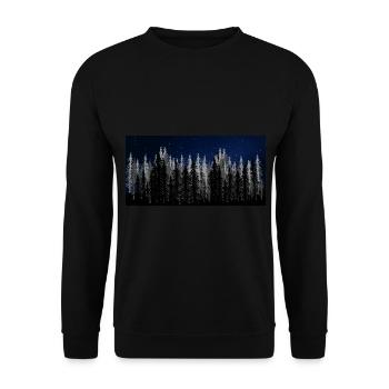 Nature sauvage Forêt Ciel étoilé Nature Nature Amoureux de la nature - Sweat-shirt Unisexe - noir - Devant - Alina (178cm) & Michal (187cm)