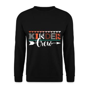 Kindergarten Crew Teacher - Unisex Sweatshirt - black - Front - Alina (178cm) & Michal (187cm)