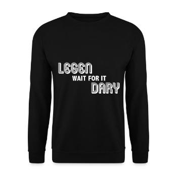 Legen Wait For It Dary Legendary Barney himym - Unisex Pullover - Schwarz - Vorne - Alina (178cm) & Michal (187cm)