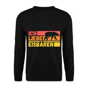 Eisbär Eisbären - Unisex Pullover - Schwarz - Vorne - Alina (178cm) & Michal (187cm)