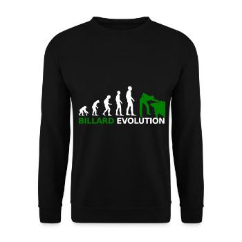 Evolution Billard Snooker Billardkugel Geschenk - Unisex Pullover - Schwarz - Vorne - Alina (178cm) & Michal (187cm)