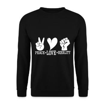 Anti-racism tolerance racism human rights - Unisex Sweatshirt - black - Front - Alina (178cm) & Michal (187cm)