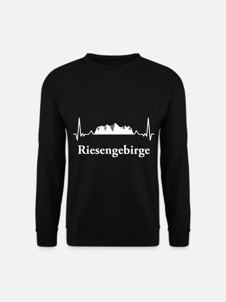 Riesengebirge Herzschlag Wandern Urlaub - Unisex Pullover - Schwarz