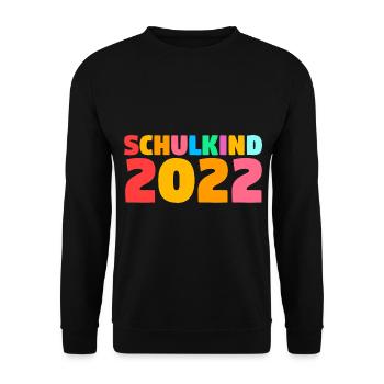 Schüler 2022 Schulanfang Einschulung Schulkind - Unisex Pullover - Schwarz - Vorne - Alina (178cm) & Michal (187cm)