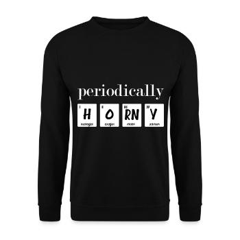 chemise périodiquement cornée et drôle pour adultes - Sweat-shirt Unisexe - noir - Devant - Alina (178cm) & Michal (187cm)