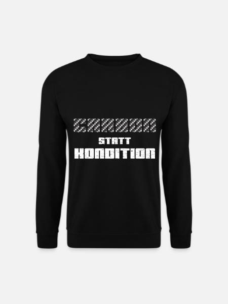 Carbon statt Kondition Fahrrad - Unisex Pullover - Schwarz