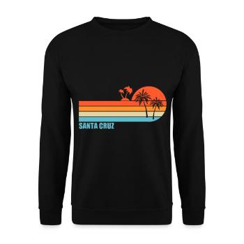 Surf en Californie Santa Cruz - Sweat-shirt Unisexe - noir - Devant - Alina (178cm) & Michal (187cm)