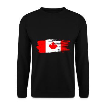 Canada flag - Unisex Sweatshirt - black - Front - Alina (178cm) & Michal (187cm)
