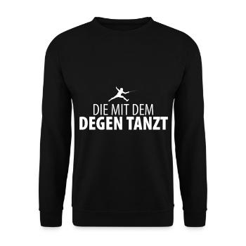 Fechten Fechter Fechterin Degen Fechtkampf Damen - Unisex Pullover - Schwarz - Vorne - Alina (178cm) & Michal (187cm)