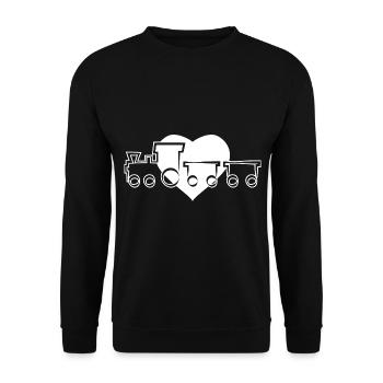 Train Railway Railway Trains Train drivers - Unisex Sweatshirt - black - Front - Alina (178cm) & Michal (187cm)