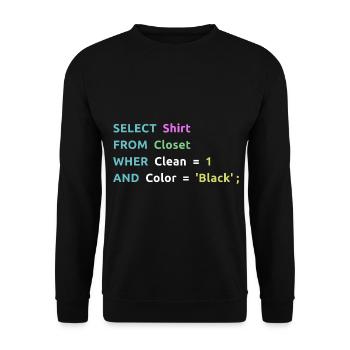Nerd Computer Computerarbeit Coder Geschenkidee - Unisex Pullover - Schwarz - Vorne - Alina (178cm) & Michal (187cm)