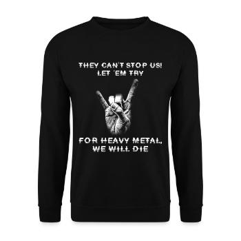 Heavy Metal - Unisex Pullover - Schwarz - Vorne - Alina (178cm) & Michal (187cm)