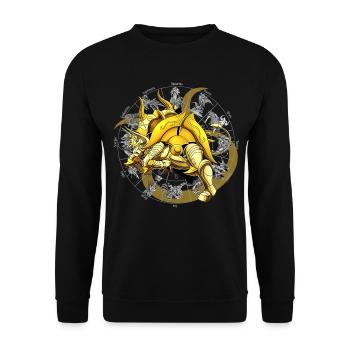 Taurus Zodiac Divine Armor - Unisex Sweatshirt - black - Front - Alina (178cm) & Michal (187cm)