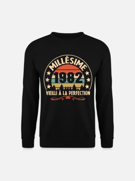 Cadeau Millésime 1982 Vieilli À La Perefection - Sweat-shirt Unisexe - noir
