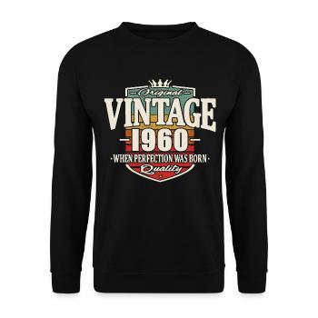 Vintage 1960 - Unisex Sweatshirt - black - Front - Alina (178cm) & Michal (187cm)