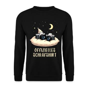 offizielles schlafshirt Kamera Fotografie - Unisex Pullover - Schwarz - Vorne - Alina (178cm) & Michal (187cm)