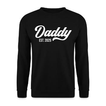 Papa Est 2025 - Unisex Pullover - Schwarz - Vorne - Alina (178cm) & Michal (187cm)