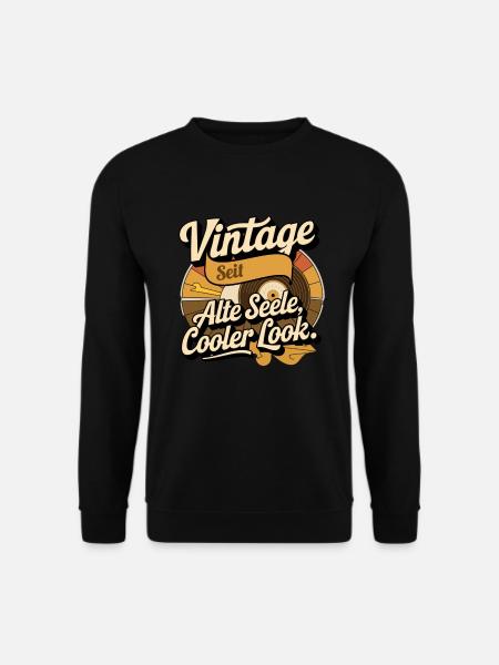 Retro Vintage Geburtsjahr personalisierte Geschen - Unisex Pullover - Schwarz