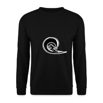 Surfing Surfbrett Wellenreiten Welle Surfer - Unisex Pullover - Schwarz - Vorne - Alina (178cm) & Michal (187cm)