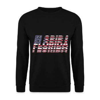 Patriotic Florida State Flags - Unisex Sweatshirt - black - Front - Alina (178cm) & Michal (187cm)
