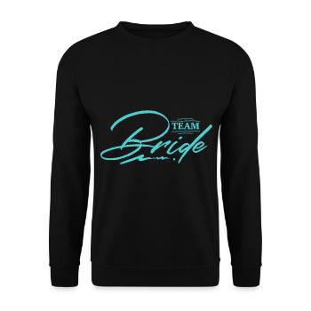 Team Bride - Unisex Sweatshirt - black - Front - Alina (178cm) & Michal (187cm)