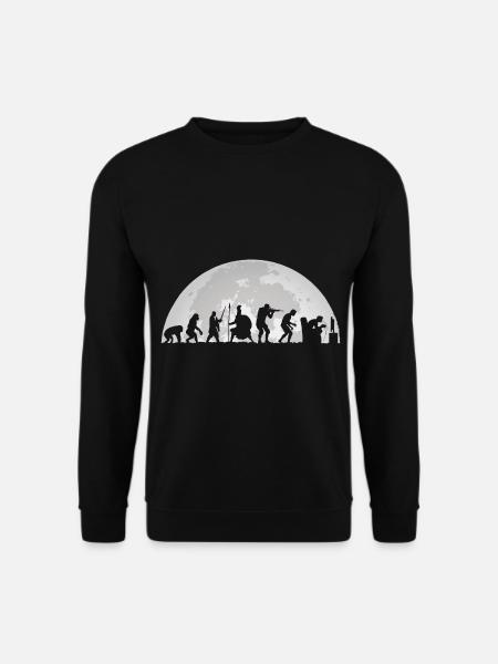 Gamer Midnight Full Moon Moon Evolution Gaming - Unisex Sweatshirt - black
